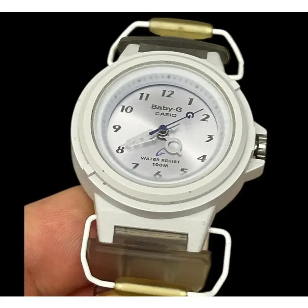 Casio Baby G Shock Purple Clear 36mm Analog Womens Watch BG-21 w New Battery